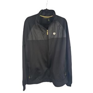 Rocawear Men's Black Knit Jacket sz. XL Outdoor Sporty Academia Minimal Neutral